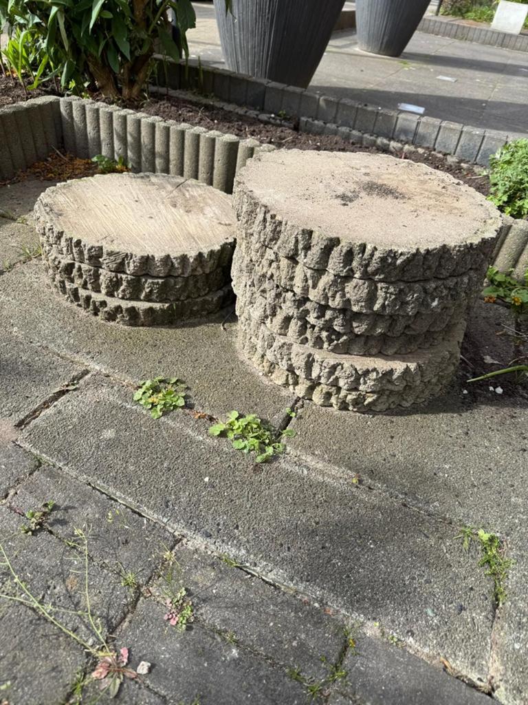 Betonnen boomstam stapstenen, Tuin en Terras, Ophalen, Beton, Overige typen