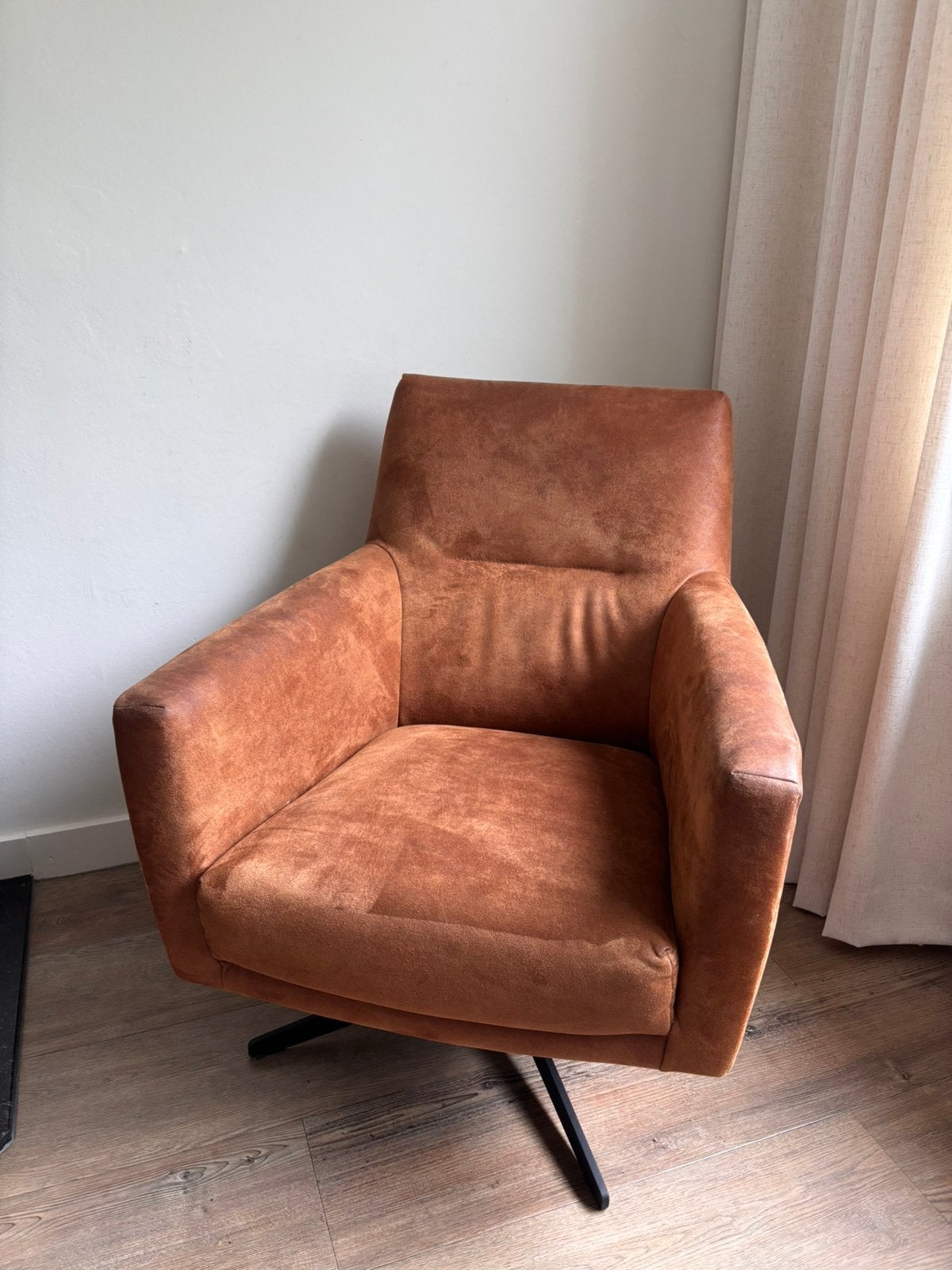 Draaibare fauteuils - congac, Huis en Inrichting, Ophalen, Zo goed als nieuw, 75 tot 100 cm, 50 tot 75 cm