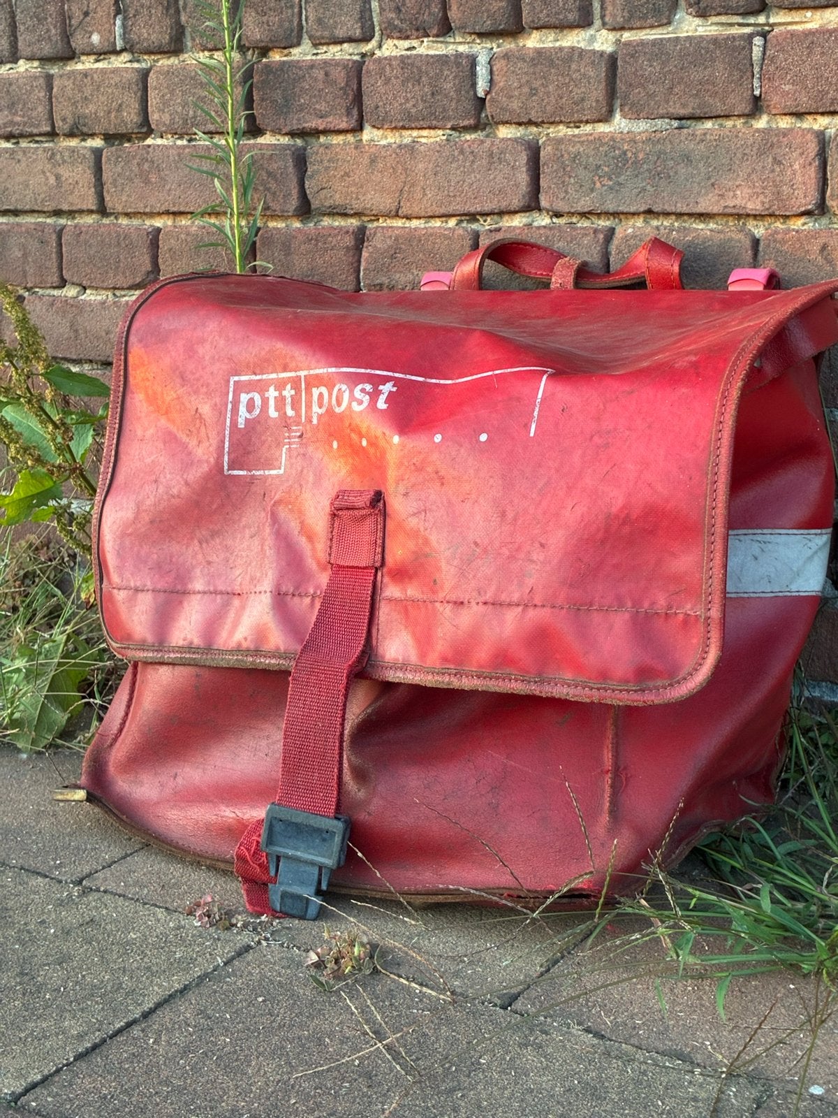 Vintage PTT Post tas - Rode postbode tas, Ophalen, Gebruikt