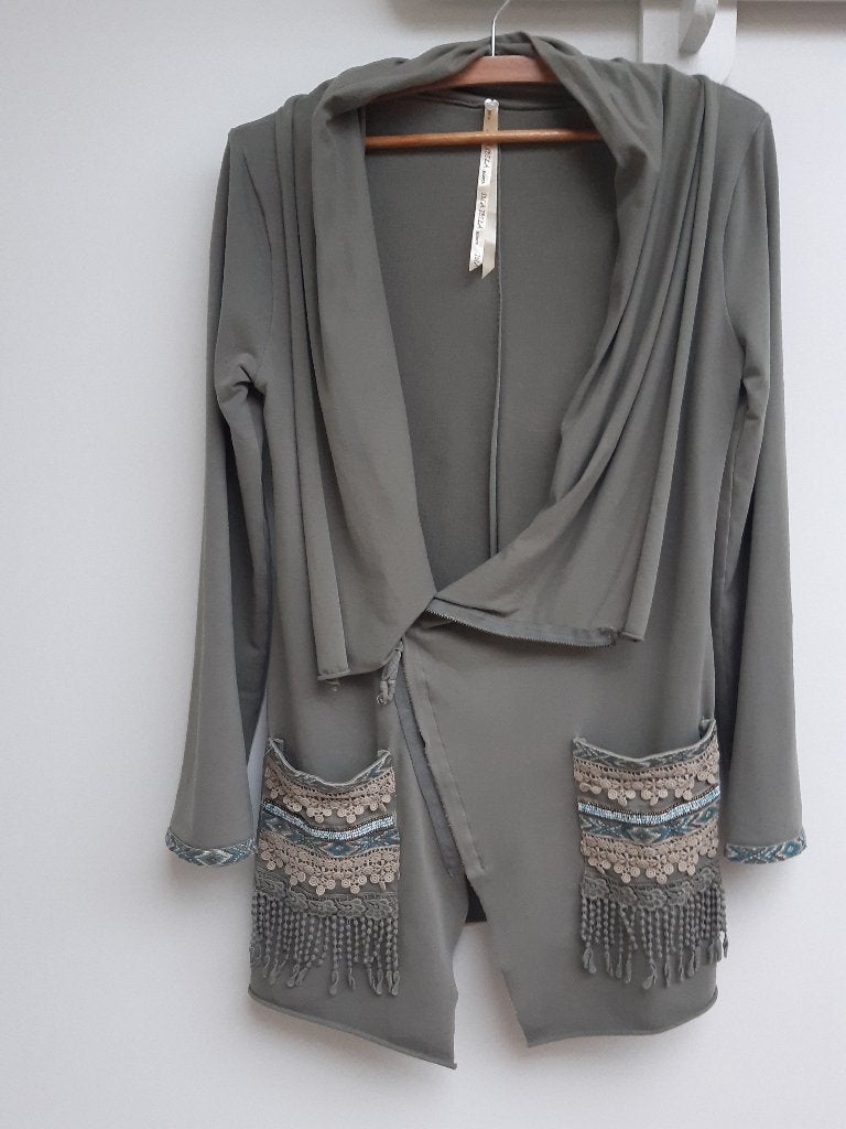 isla ibiza jas groen blauw boho 36 s jasje, Ophalen of Verzenden, Zo goed als nieuw, Maat 36 (S), Isla ibiza