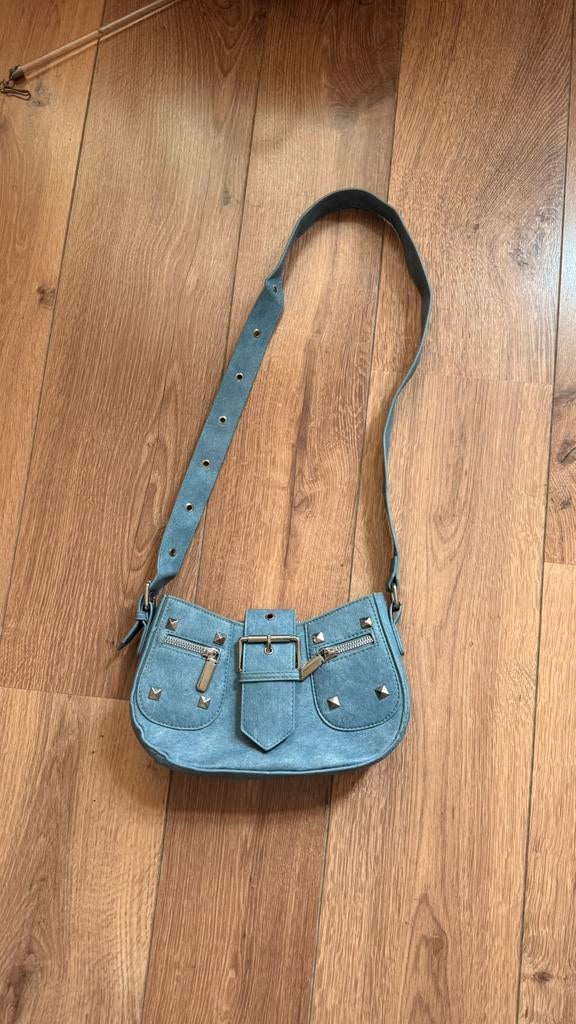 Denim look tas, Ophalen of Verzenden, Zo goed als nieuw, Blauw, Overige merken