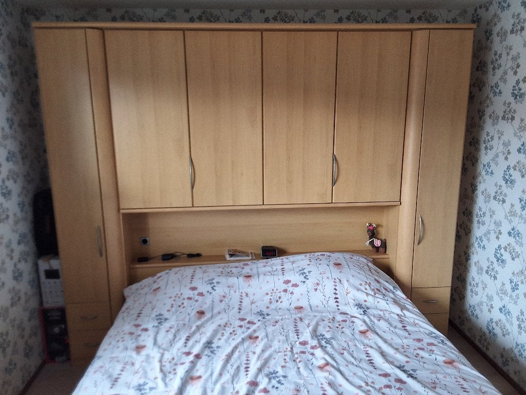 Beuken slaapkamermeubels, Ophalen, Zo goed als nieuw, Tweepersoons, Zie foto's.