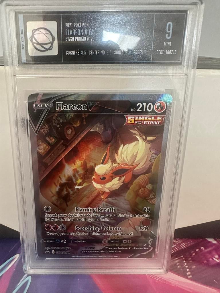 Flareon V FA SWSH Promo #179 Graded 9 UGS Pokémon kaart, Ophalen of Verzenden, Nieuw, Losse kaart, Foil