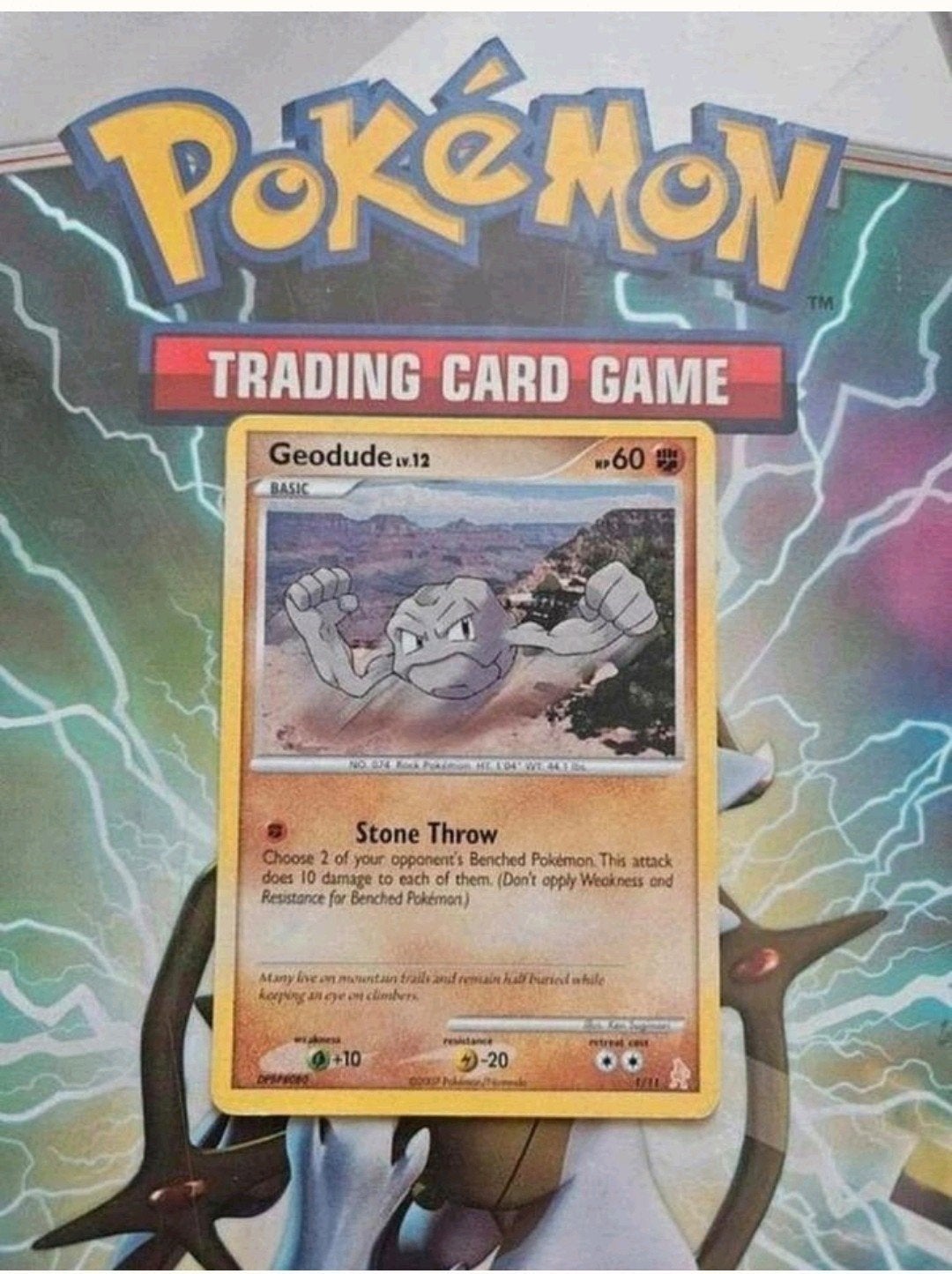 Geodude 1/11 Lucario train kit pokemon kaart, Hobby en Vrije tijd, Verzamelkaartspellen | Pokémon, Ophalen of Verzenden, Gebruikt
