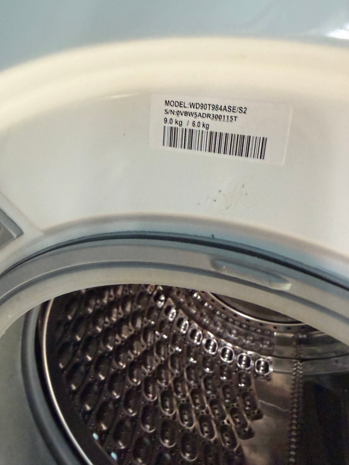 Samsung WD90T984ASE/S2 Wasmachine - 9kg wassen, 6kg drogen, Ophalen, 8 tot 10 kg, 85 tot 90 cm, 1600 toeren of meer