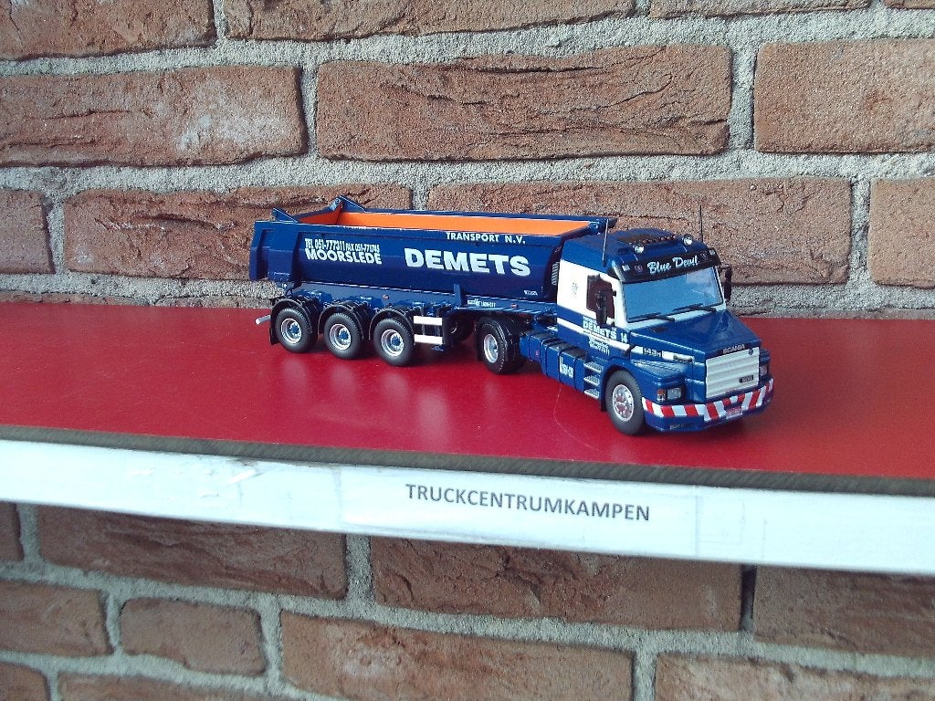 Tekno  Scania  143 - 500  van  Demets., Hobby en Vrije tijd, Modelauto's | 1:50, Ophalen of Verzenden, Nieuw, Bus of Vrachtwagen
