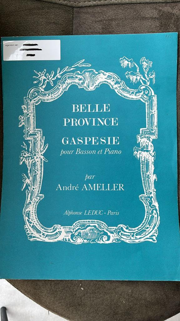 Belle Province Gaspésie - André Ameller (Fagot & Piano), Gebruikt, Klassiek, Ophalen of Verzenden, Artiest of Componist