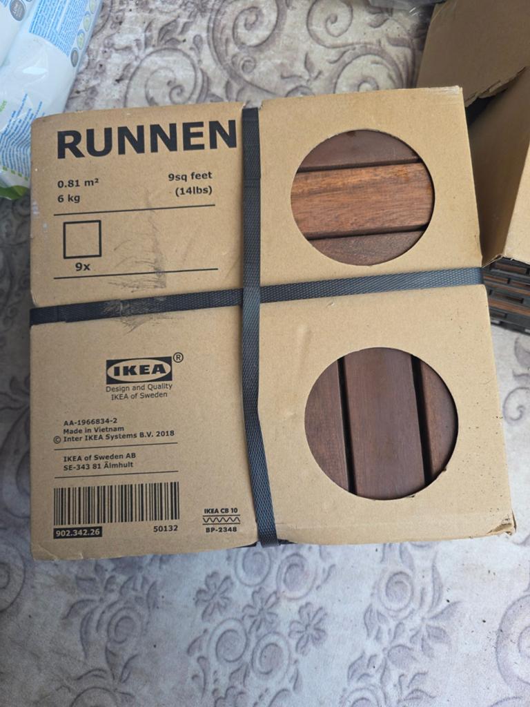 Ikea runnen vlonder tuintegels nieuwe, Tuin en Terras, Ophalen, Hout