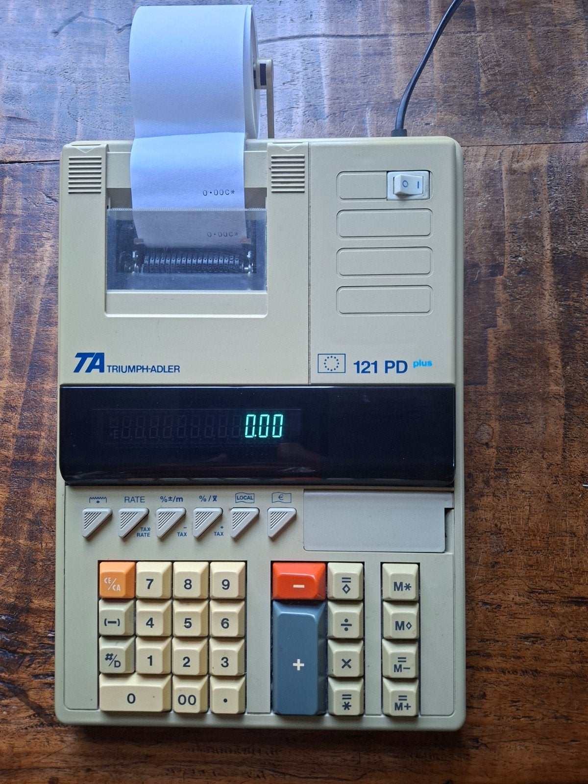 Telmachine rekenmachine Triumph-Adler 121 PD plus, Ophalen of Verzenden, Gebruikt