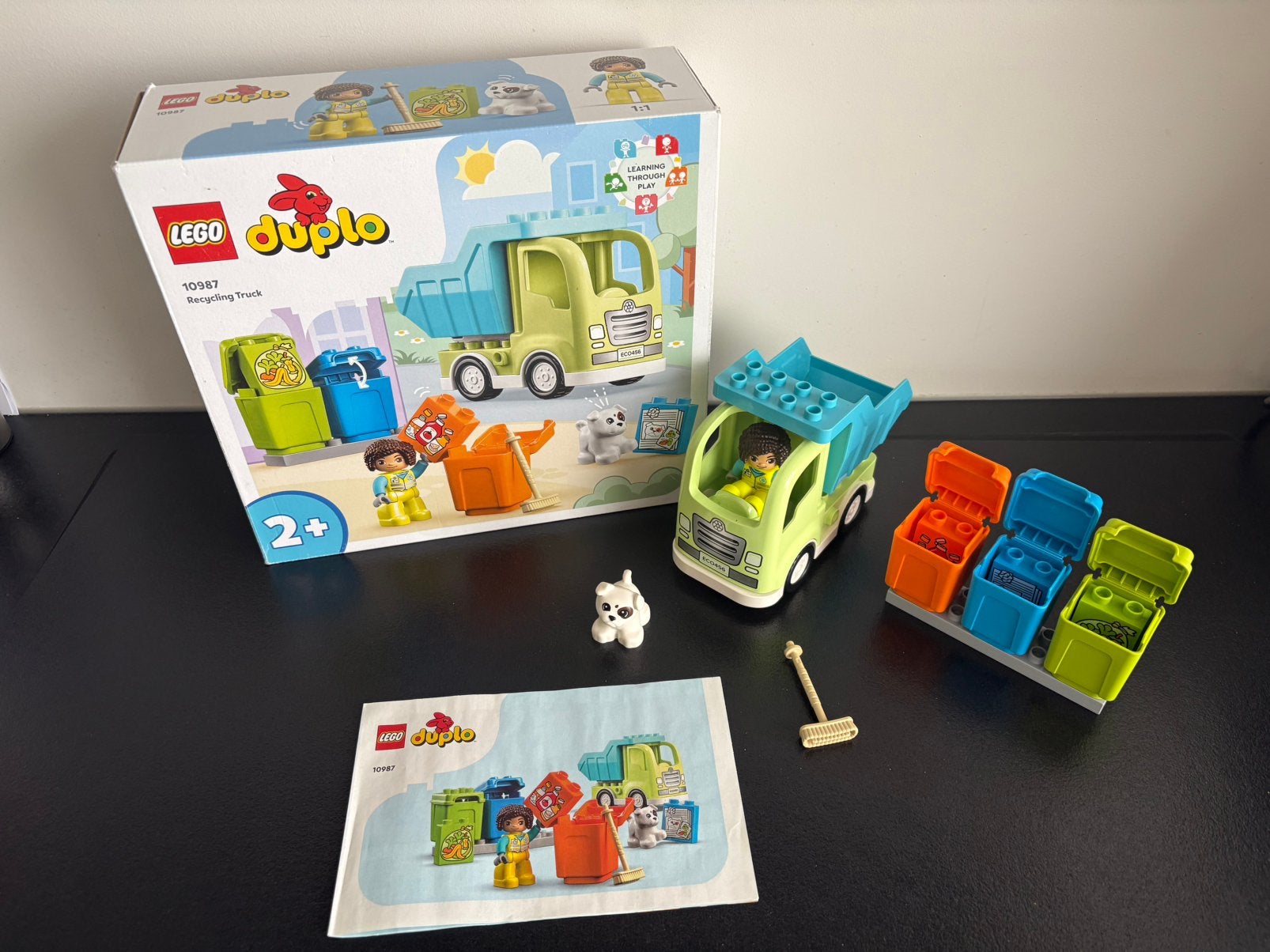 Lego Duplo set vuilniswagen, Ophalen of Verzenden, Zo goed als nieuw, Duplo, Compleet