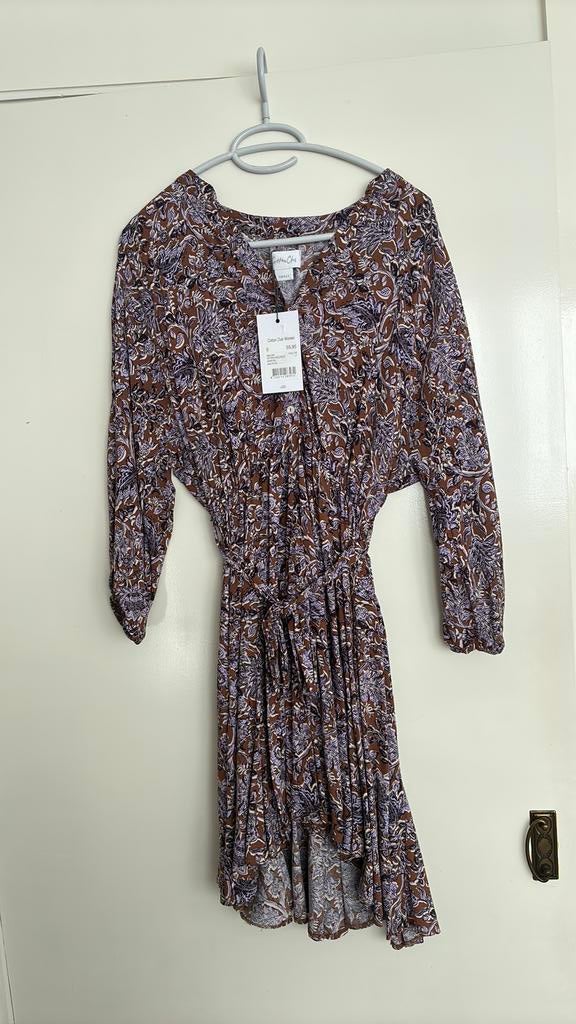 Leuk jurkje Cotton club, Beige, Ophalen of Verzenden, Zo goed als nieuw, Maat 36 (S)
