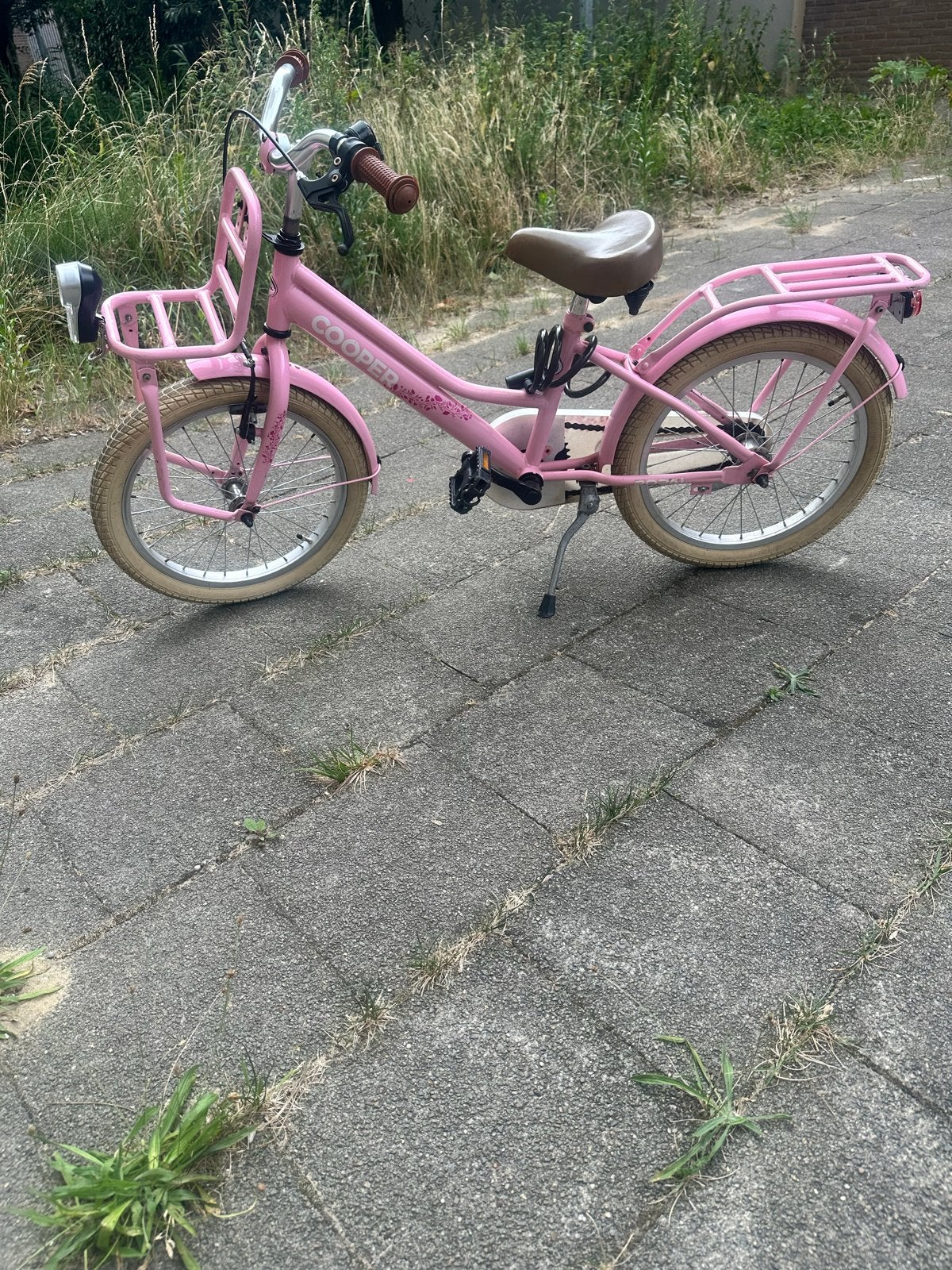Cooper kinderfiets 18 inch - Roze