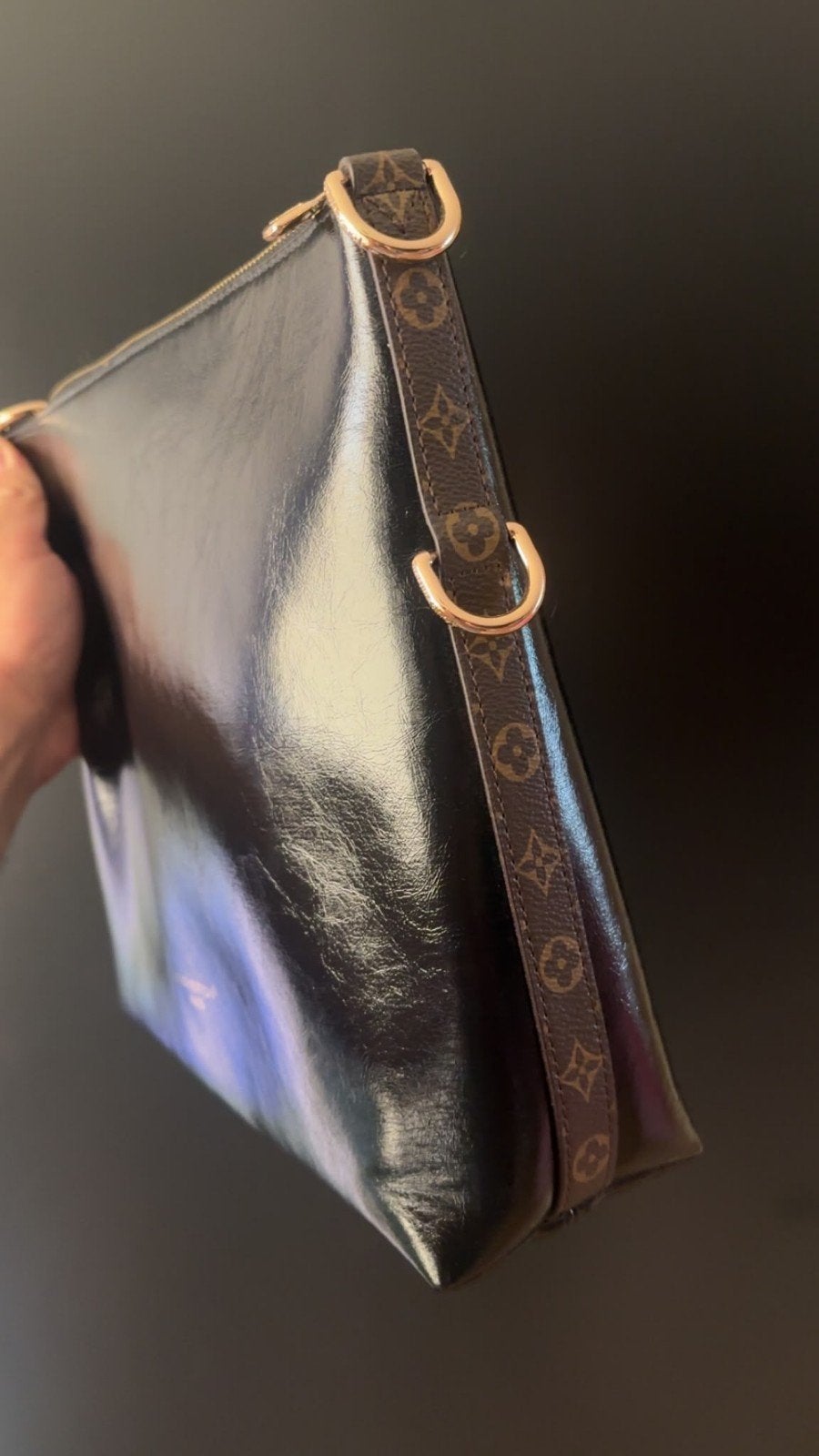 Tas zwart leer, Ophalen of Verzenden, Nieuw, Zwart, Losse buckle of gesp