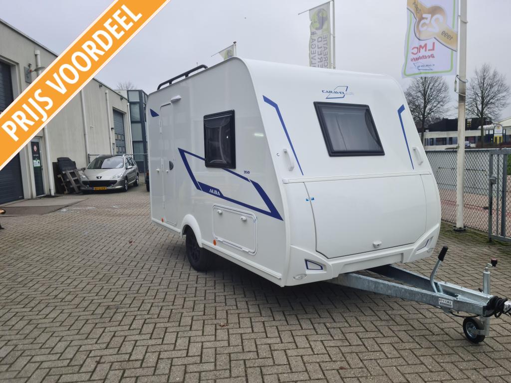 Caravelair Alba 350 kleine caravan 2 persoons, Caravans en Kamperen, Caravans, Tot en met 2, 750 - 1000 kg, Schokbreker, Caravelair