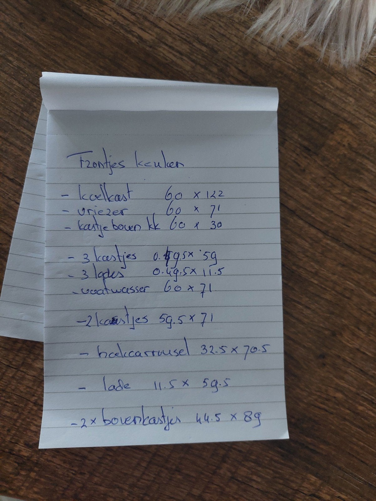 keuken frontjes, Ophalen, Zo goed als nieuw, Crème, Overige typen