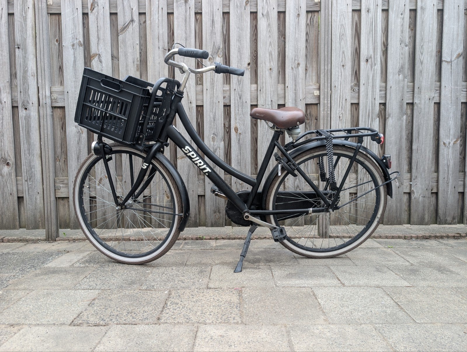 Spirit kinderfiets mat zwart, framemaat 47 cm, Fietsen en Brommers, Fietsen | Kinderfietsjes, Ophalen, Terugtraprem, Spirit, 16 tot 20 inch