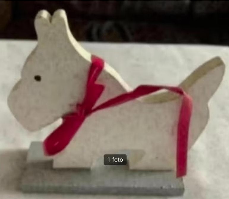 Houten hondje, hond, beeldje, beeld, figuurtje, figuur, Ophalen of Verzenden, Zo goed als nieuw
