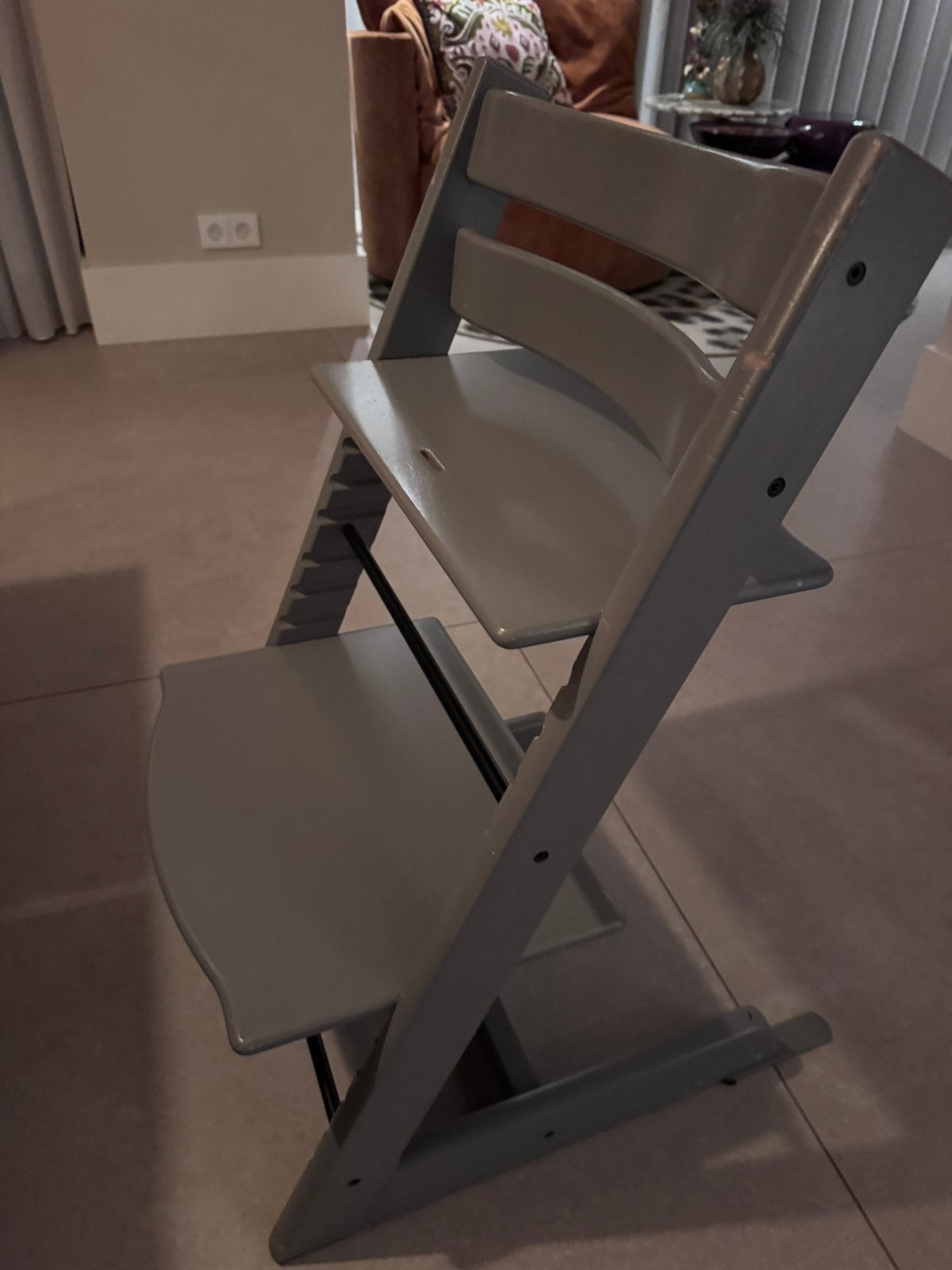 Grijze stokke stoel incl beugel / verkleiner, Ophalen, Zo goed als nieuw, Meegroeistoel