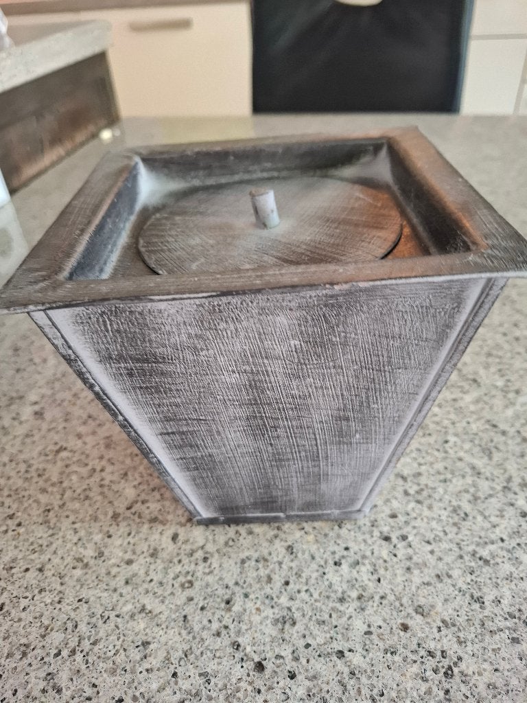 ZINKEN POT MET THEELICHTJE, Ophalen of Verzenden, Zo goed als nieuw