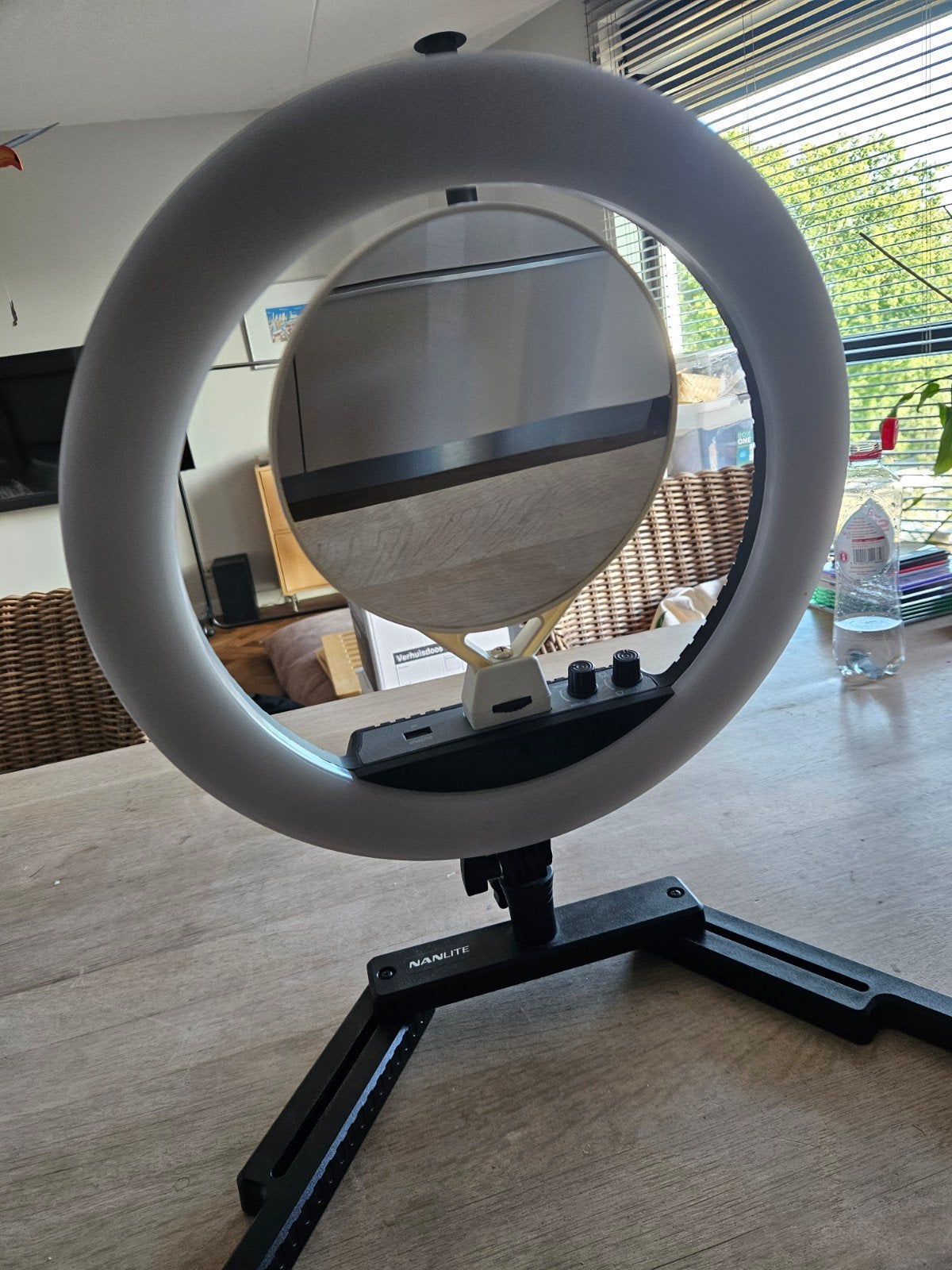 Nanlite Halo 14 Ringlamp met statief, Verstelbaar, Ophalen of Verzenden, Zo goed als nieuw, Overige merken
