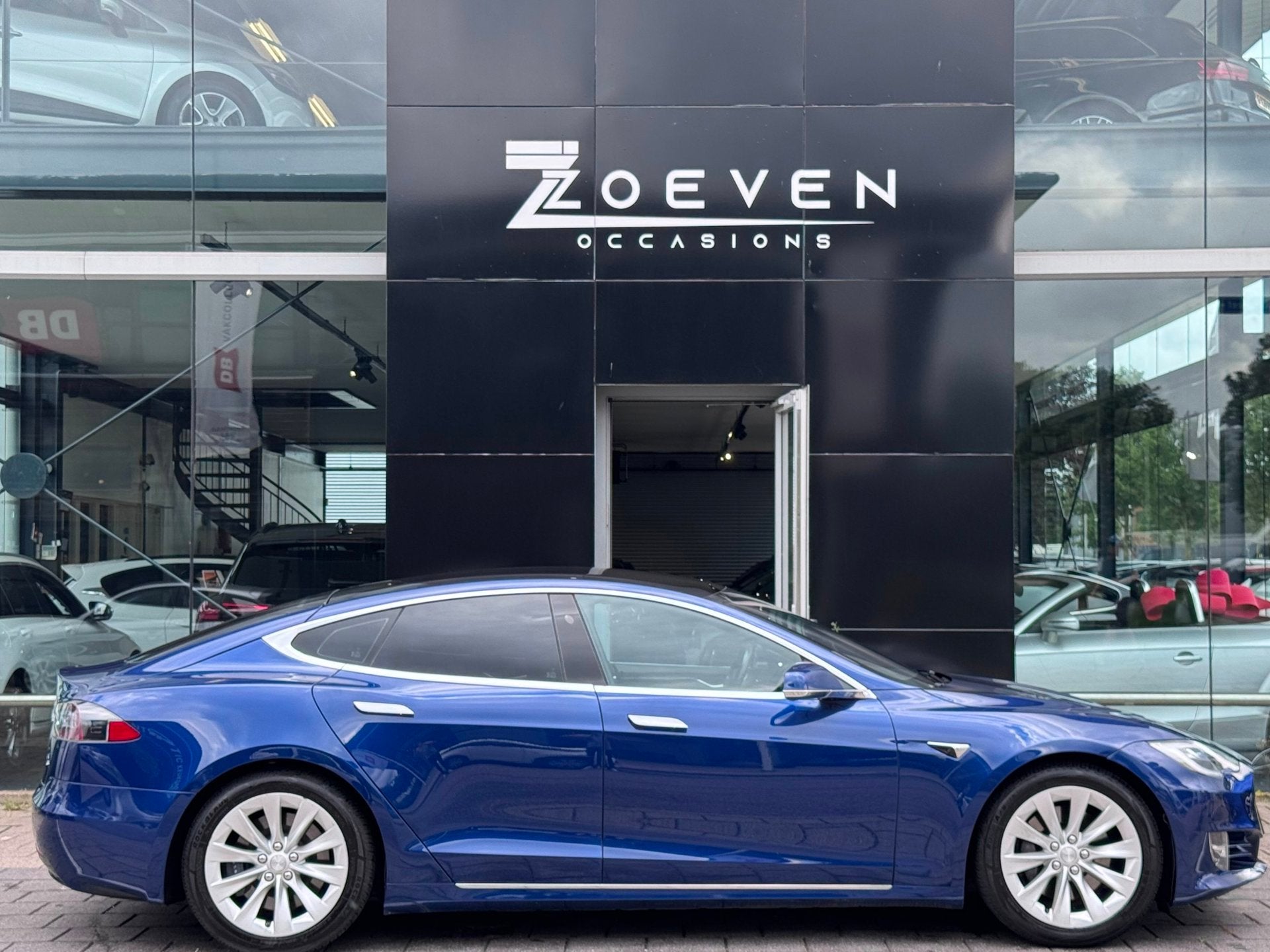 Tesla Model S 75 Business Economy, Achterwielaandrijving, Gebruikt, Zwart, Leder en Stof