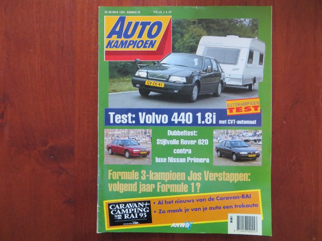 Autokampioen 22 1993 Volvo 440 CVT, Rover 620 Nissan Primera, Ophalen of Verzenden, Zo goed als nieuw, Volvo