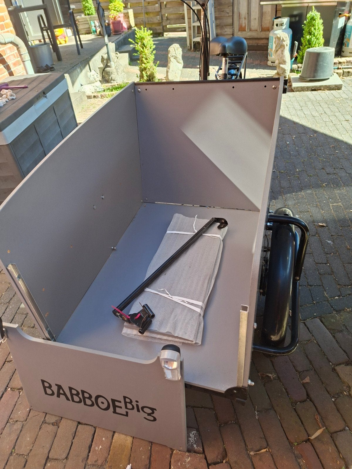 Babboe bakfiets met nieuwe bak, Fietsen en Brommers, Fietsen | Bakfietsen, Ophalen, Gebruikt, 4 kinderen of meer