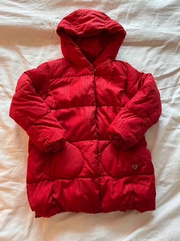 Mayoral rode winterjas voor meisjes, maat 134, Gebruikt, Mayoral, Meisje, Ophalen of Verzenden