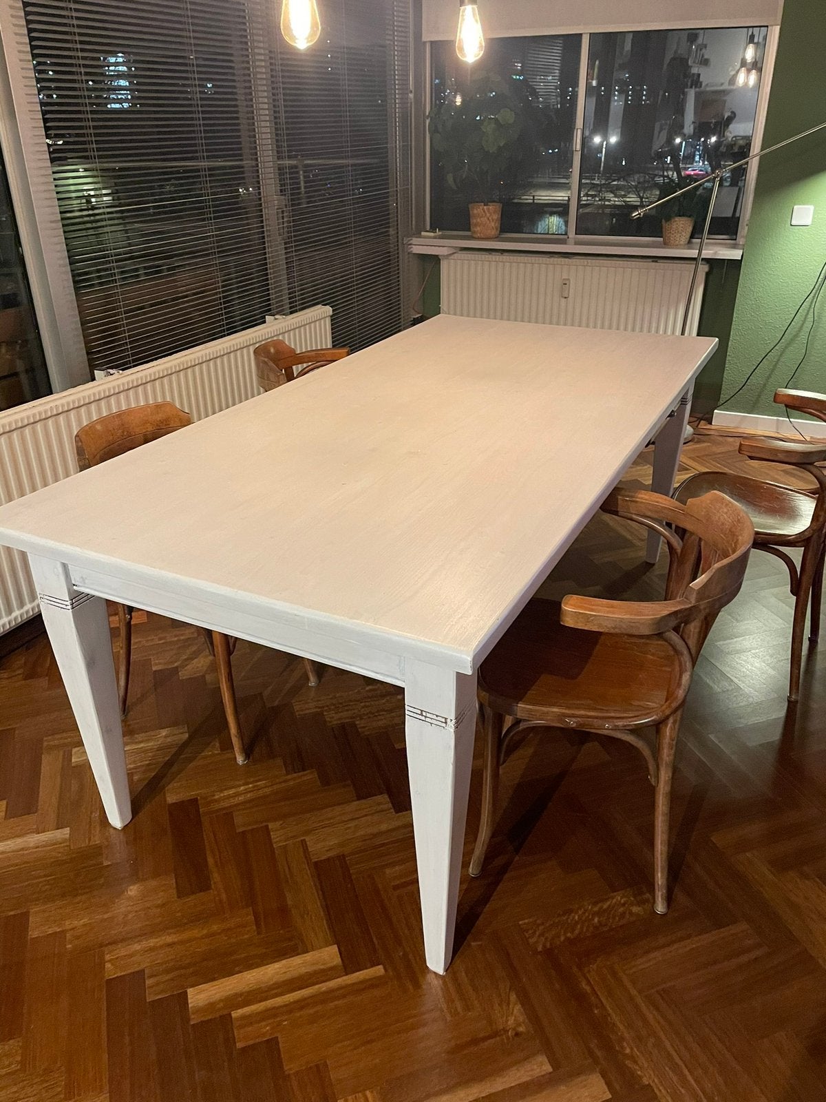 Houten eettafel, Ophalen, Gebruikt, 100 tot 150 cm, 200 cm of meer