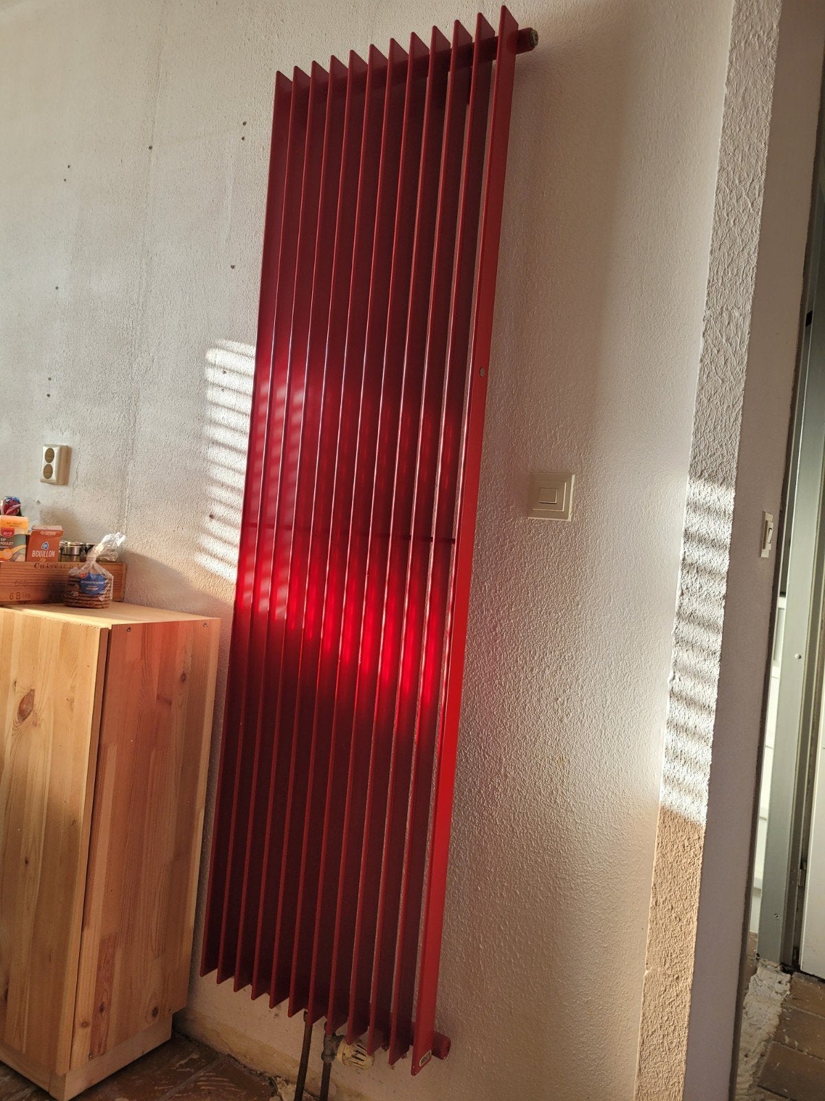 Vasco Design Radiator Rood - 180x50cm, Goede Staat, Ophalen, Gebruikt, Radiator, Minder dan 60 cm