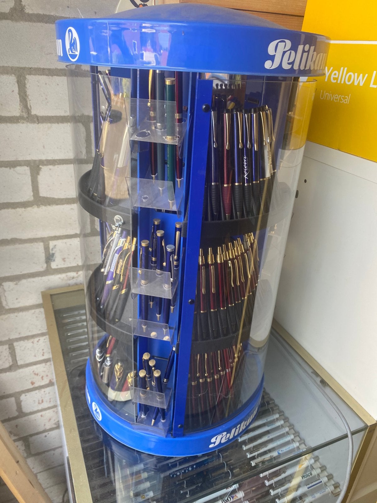 Pelikan pennen caroussell / display Alrec, Balpen, Zo goed als nieuw, Met reclame, Ophalen