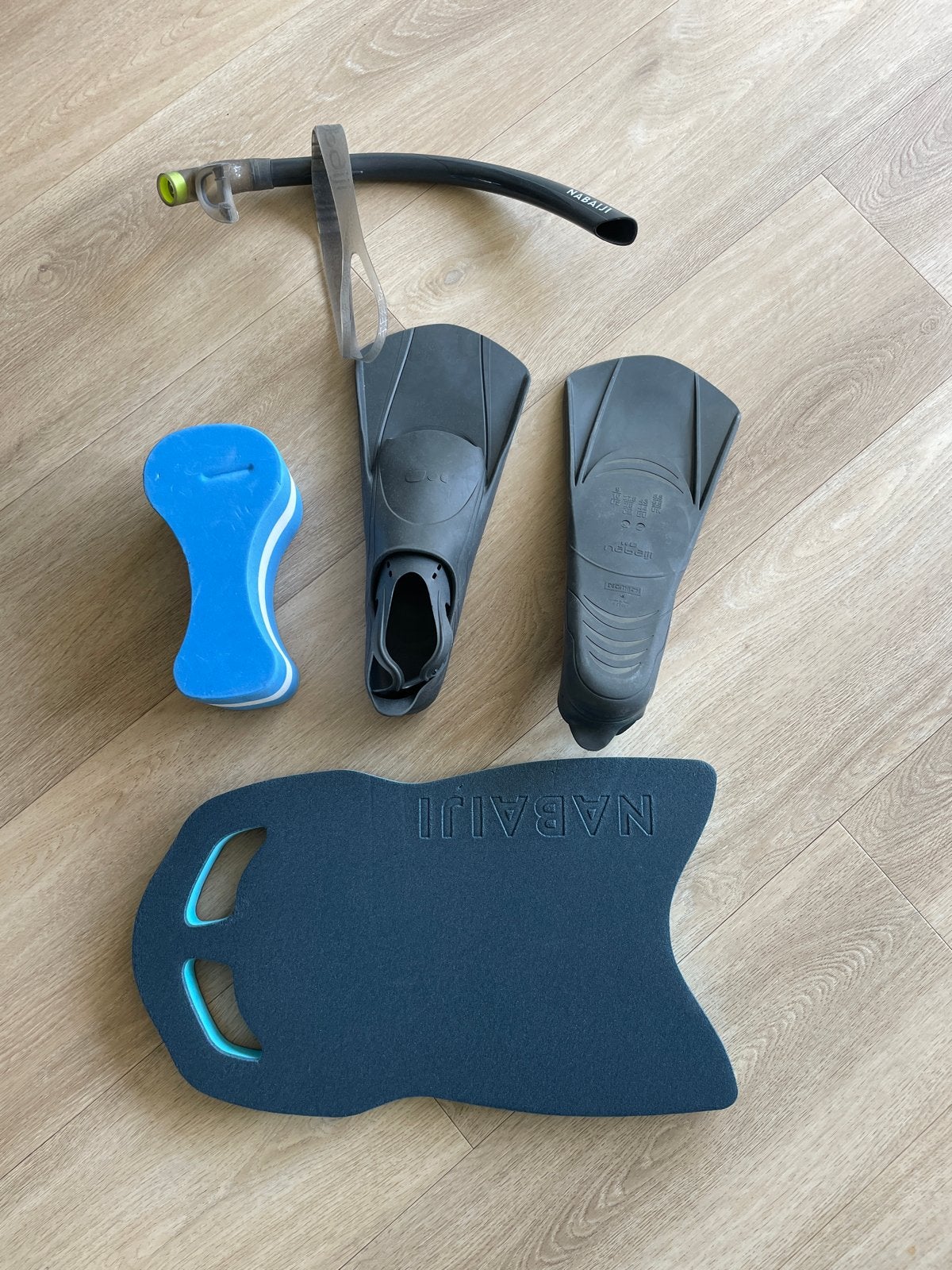 Borst crawl set: snorkel, zwemvliezen, plank en pull buoy, Ophalen of Verzenden