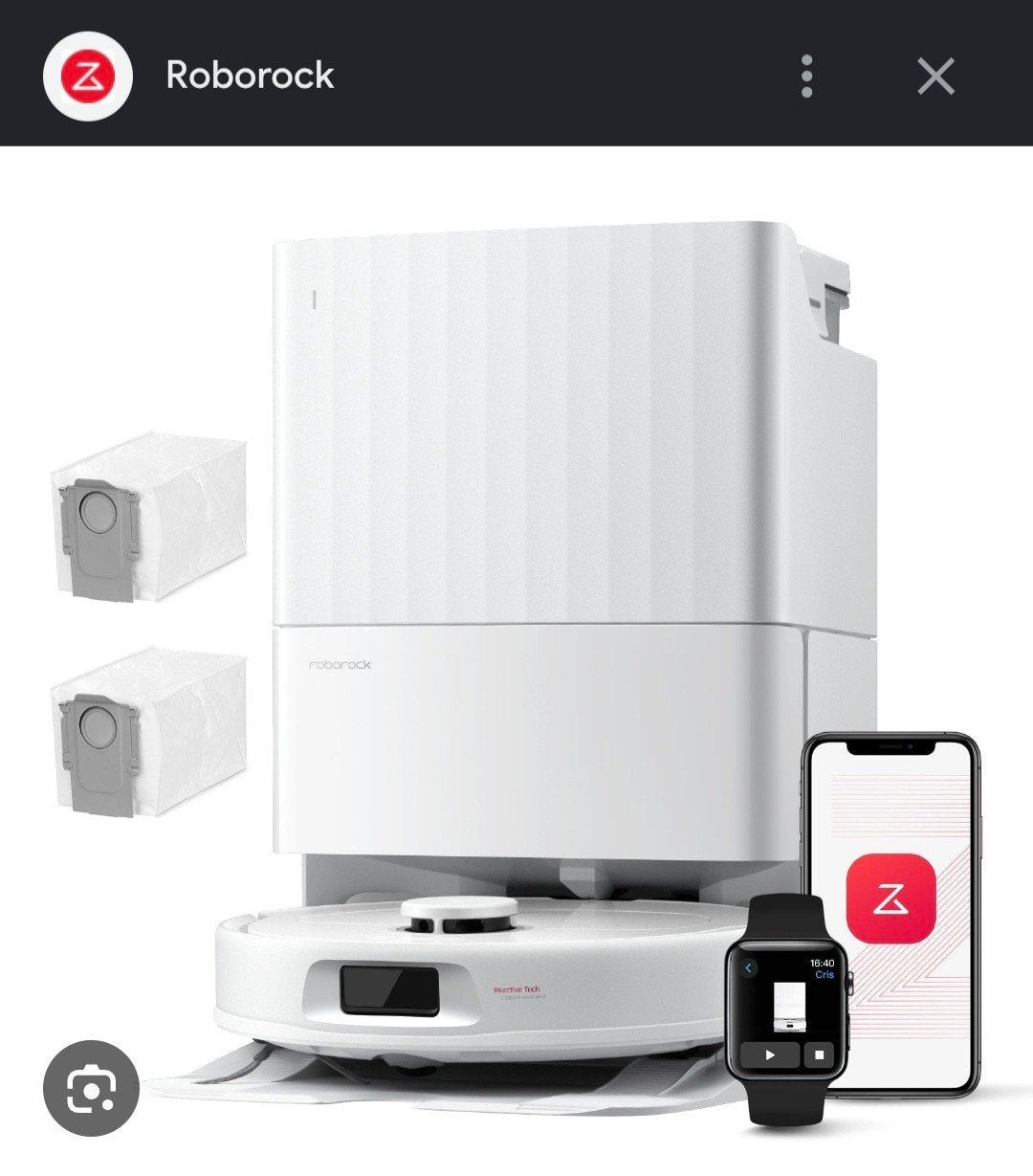 Robotstofzuiger Roborock QV 35A, Ophalen, Overige merken, Stille werking, Nieuw