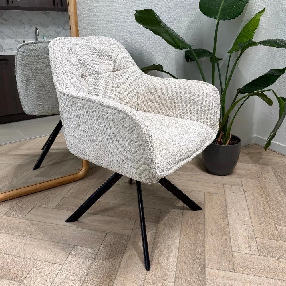 Draaibare Luxe Eetkamerstoelen Beige | OUTLET, Overige kleuren, Luxe Hotel Chique Draaibare Eetkamerstoelen Nieuwe stoelen, Nieuw