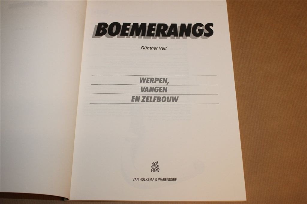 Boemerangs — Werptechniek en Zelfbouw met Bouwtekeningen, Ophalen of Verzenden, Gelezen, Tekenen en Schilderen