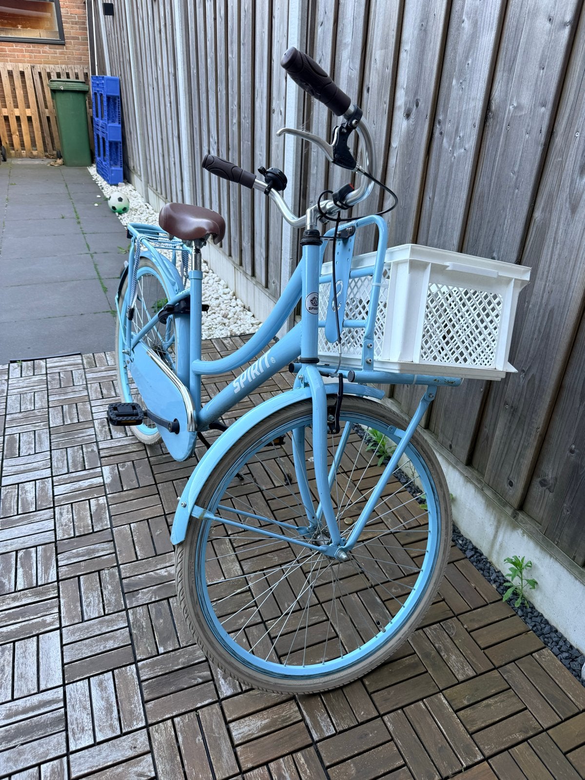 Kinderfiets 26 inch - Spirit - Lichtblauw, Fietsen en Brommers, Fietsen | Kinderfietsjes, Ophalen, Gebruikt, Terugtraprem, 20 inch of meer