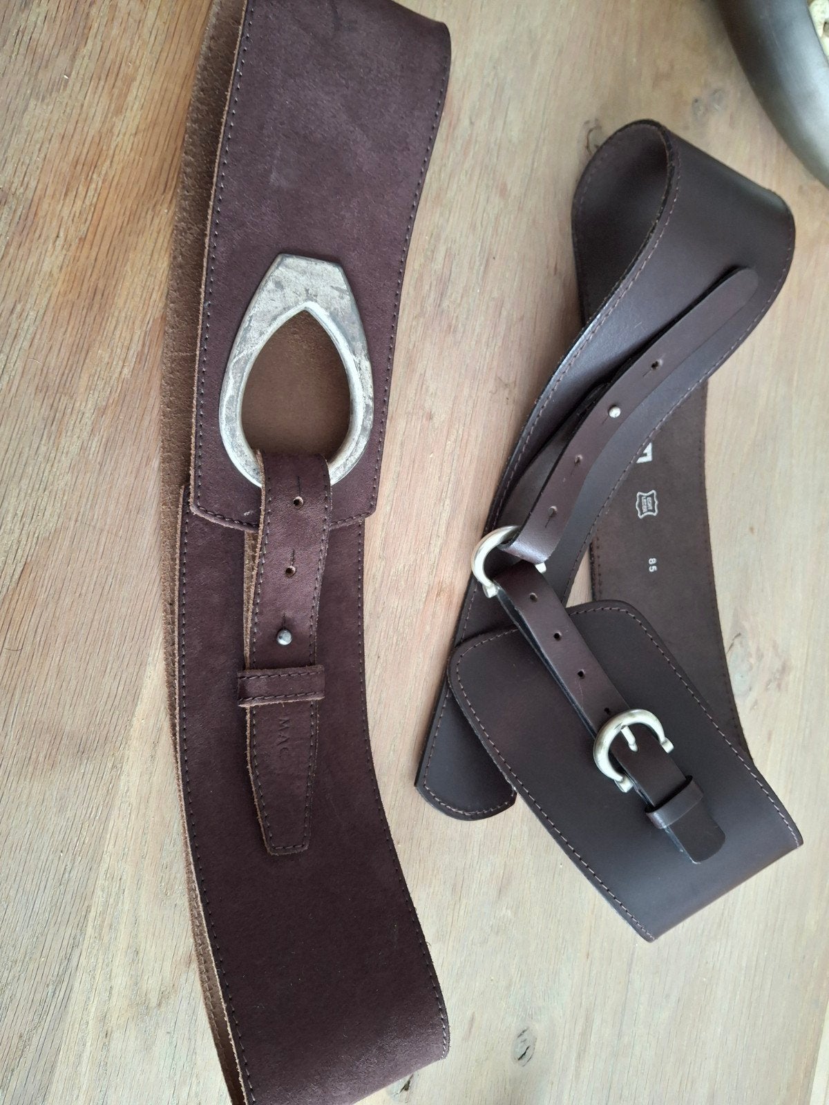 Mooie echt leren riemen., Ophalen, 80 tot 90 cm, Bruin, Echt leder