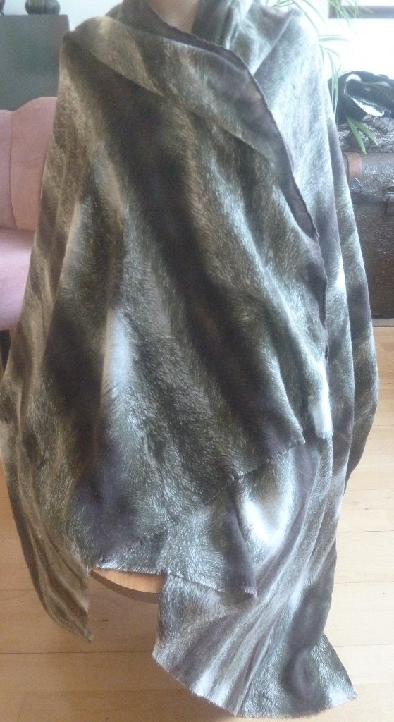 Mooie donkergroen gemêleerde Omslagdoek/Shawl, Maat 46/48 (XL) of groter, Ophalen of Verzenden, Sjaal, Onbekend