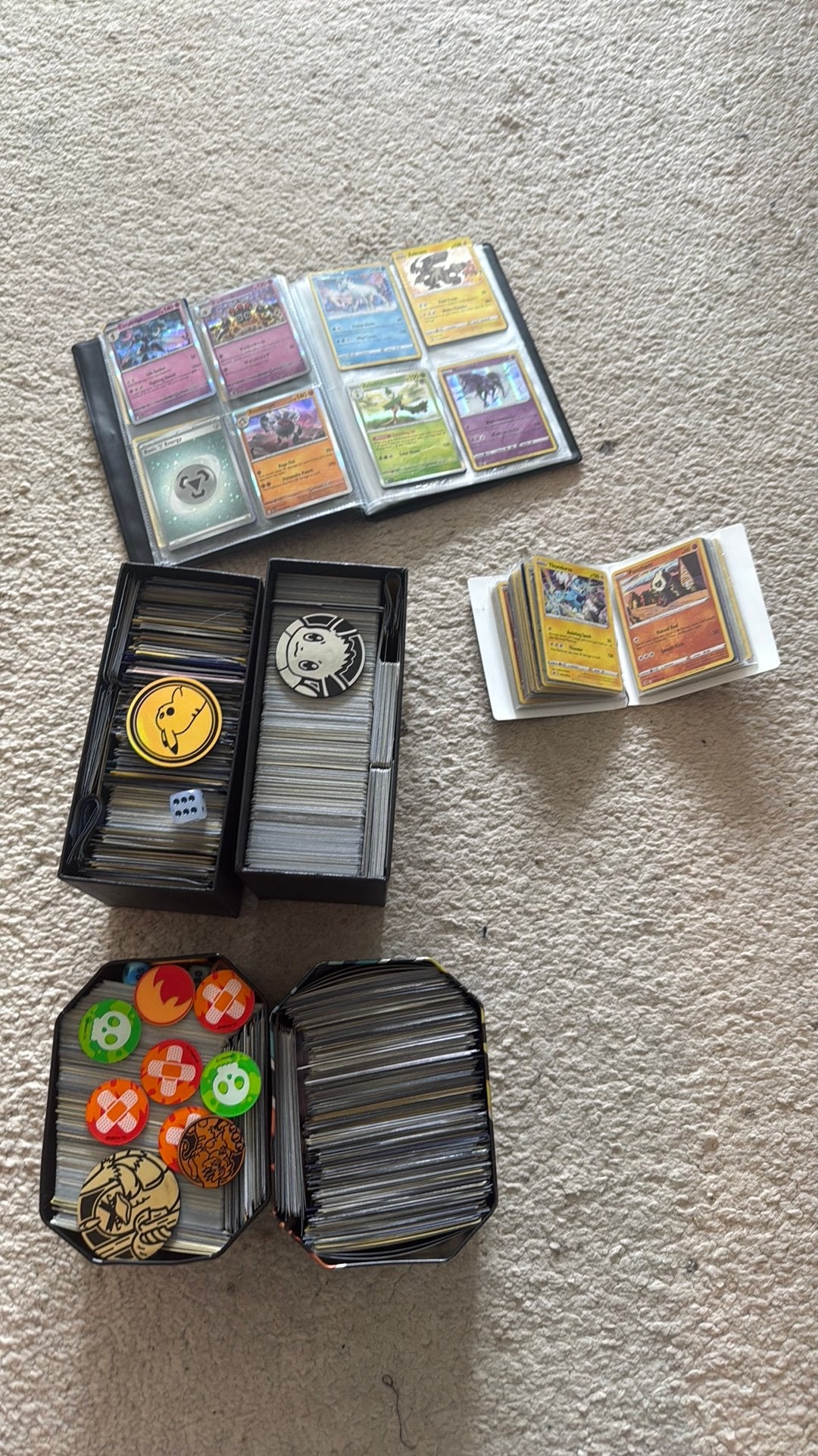 Bulk Pokémonkaarten met accessoires en holos, Ophalen, Gebruikt, Meerdere kaarten, Foil