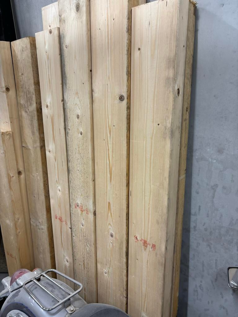 12 stuks vuren balken - Ideaal voor diverse projecten, Nieuw, Ophalen of Verzenden, 150 tot 200 cm, Hout