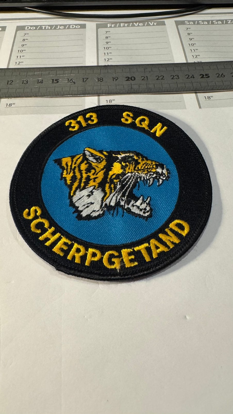 Patch luchtmacht klu 313 squadron, Verzamelen, Ophalen of Verzenden, Zo goed als nieuw, Patch, Badge of Embleem