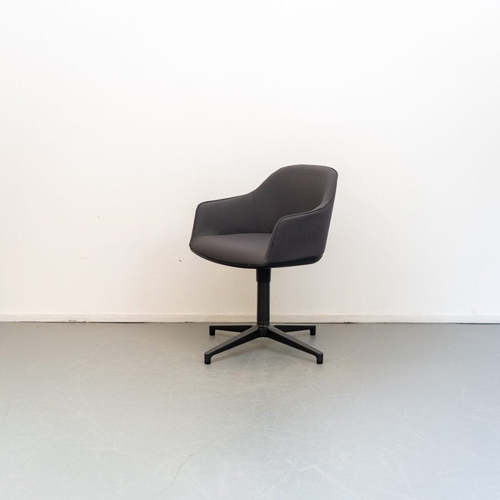 Vitra Softshell Stoel Grijs Stof - Zwart, Niet ingevuld, Zo goed als nieuw, Niet ingevuld, Niet ingevuld