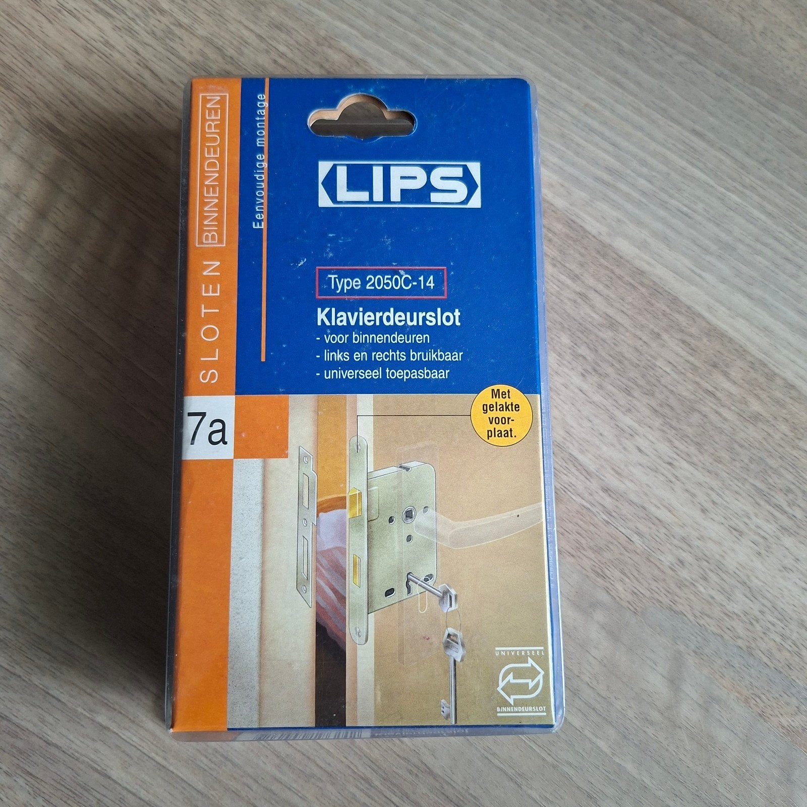 LIPS Klavierdeurslot Type 2050C-14 voor binnendeuren, Ophalen of Verzenden, Nieuw, IJzer, Slot