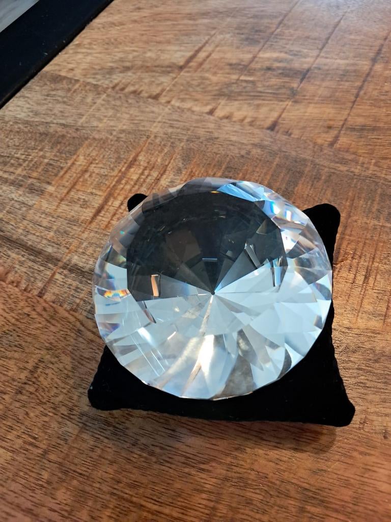 Grote facetsteen / decoratieve diamant, Verzamelen, Swarovski, Ophalen of Verzenden, Zo goed als nieuw