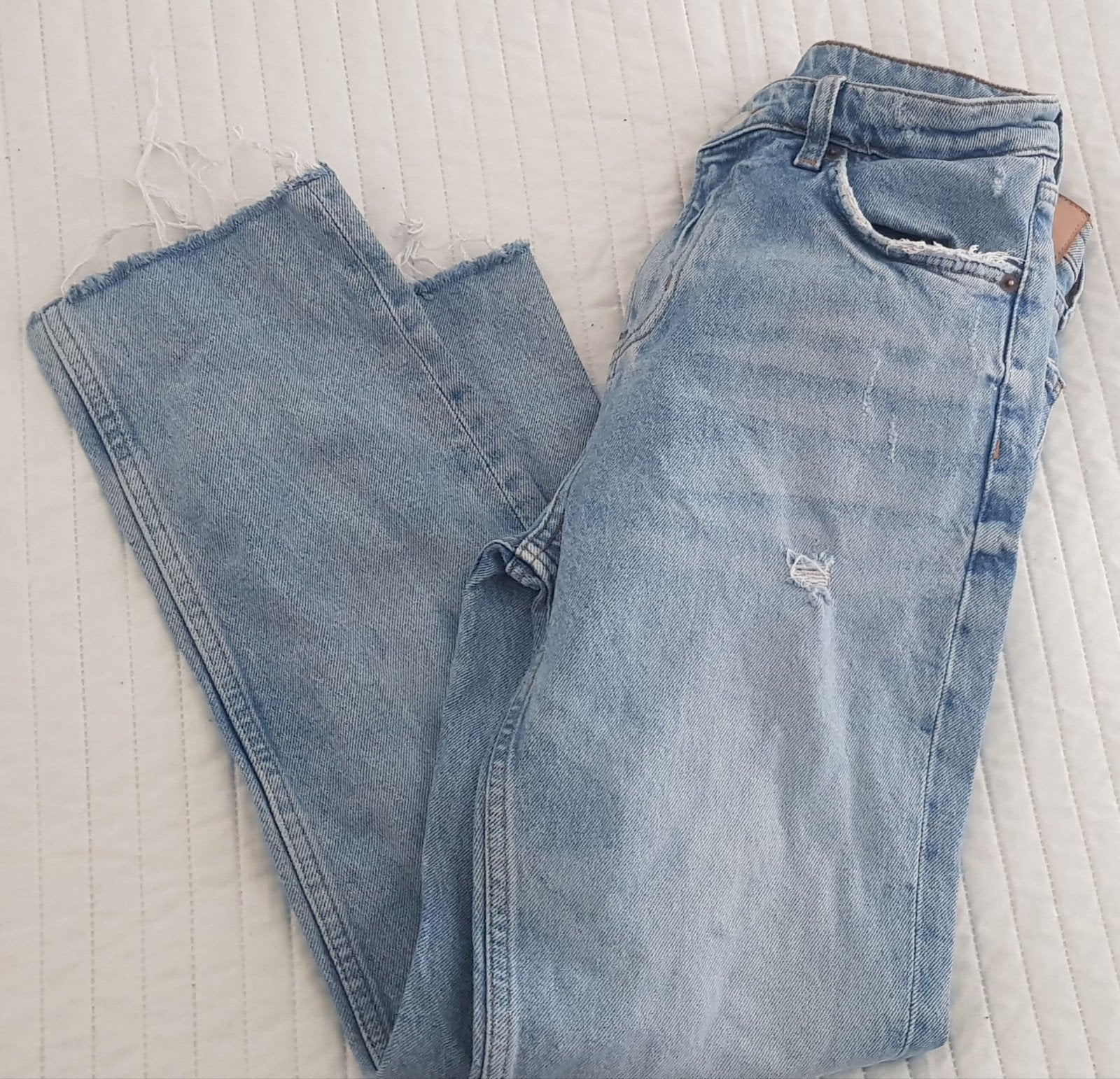 Zara spijkerbroek blauw mt 36 skinny jeans high waist broek, Zara, Zo goed als nieuw, W28 - W29 (confectie 36), Verzenden
