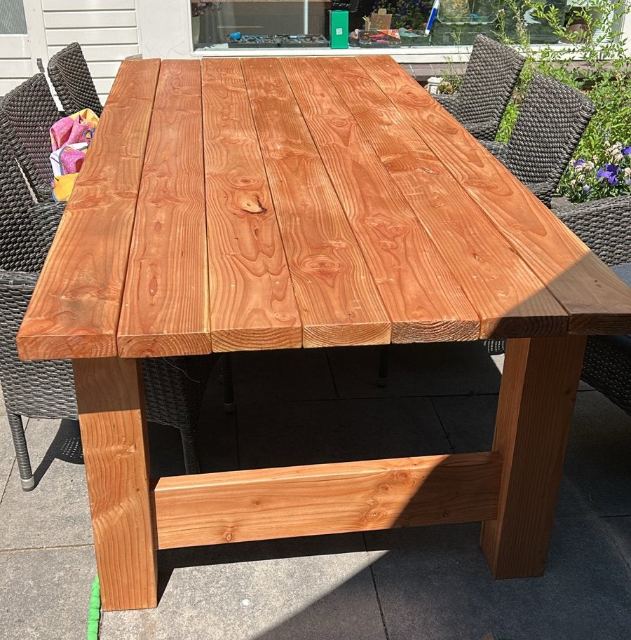 Robuuste Douglas houten tuintafel 3 meter, Tuin en Terras, Ophalen, Nieuw, Rechthoekig, Hout