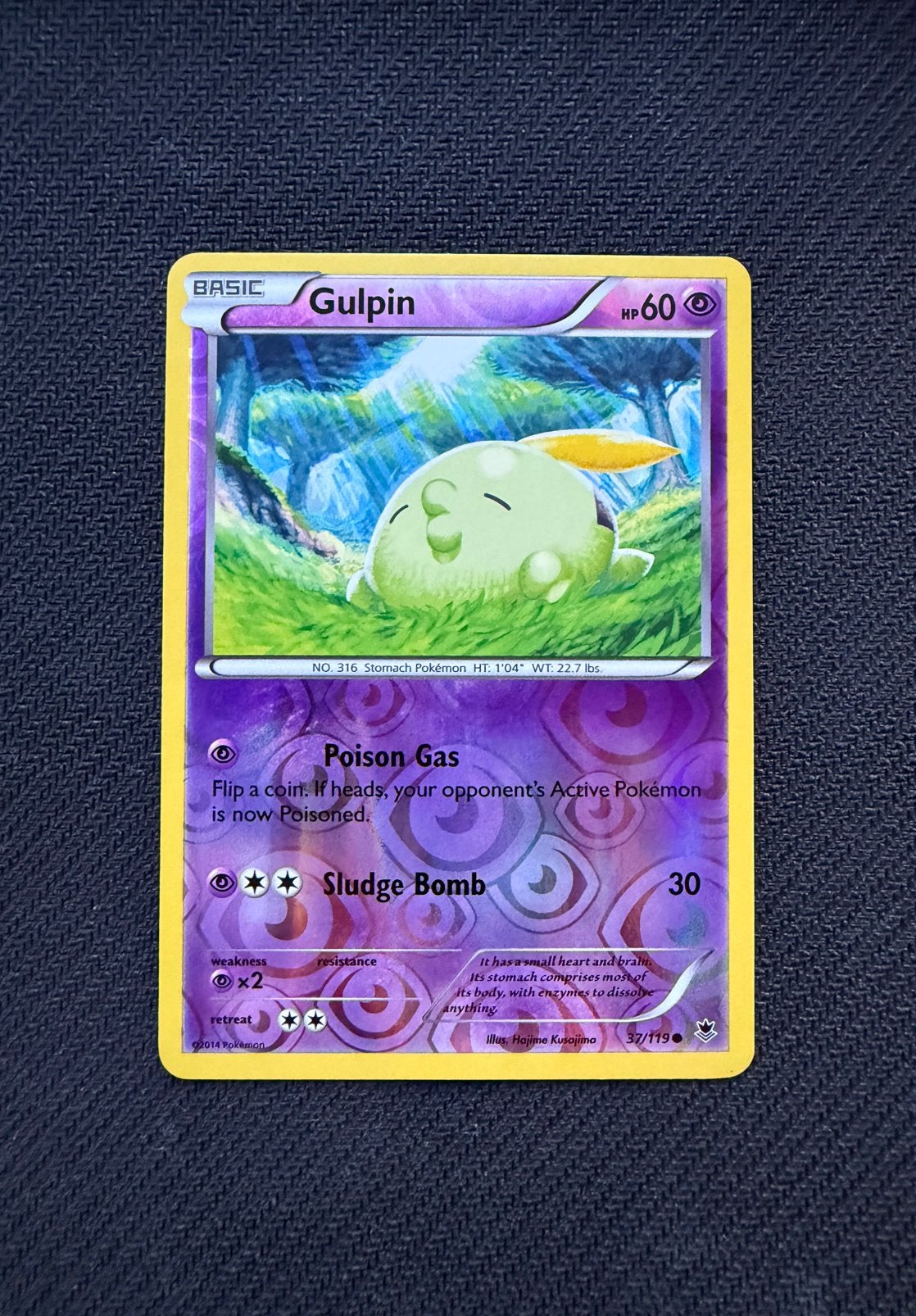 Gulpen 37/119 Reverse Holo Phantom Forces Pokemon, Ophalen, Nieuw, Losse kaart
