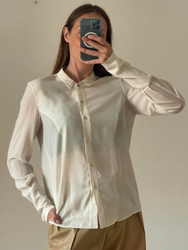 Oversized blouse | minimal | S/M | Theyskens Theory | €295, Kleding | Dames, Ophalen of Verzenden, Zo goed als nieuw, Maat 36 (S)