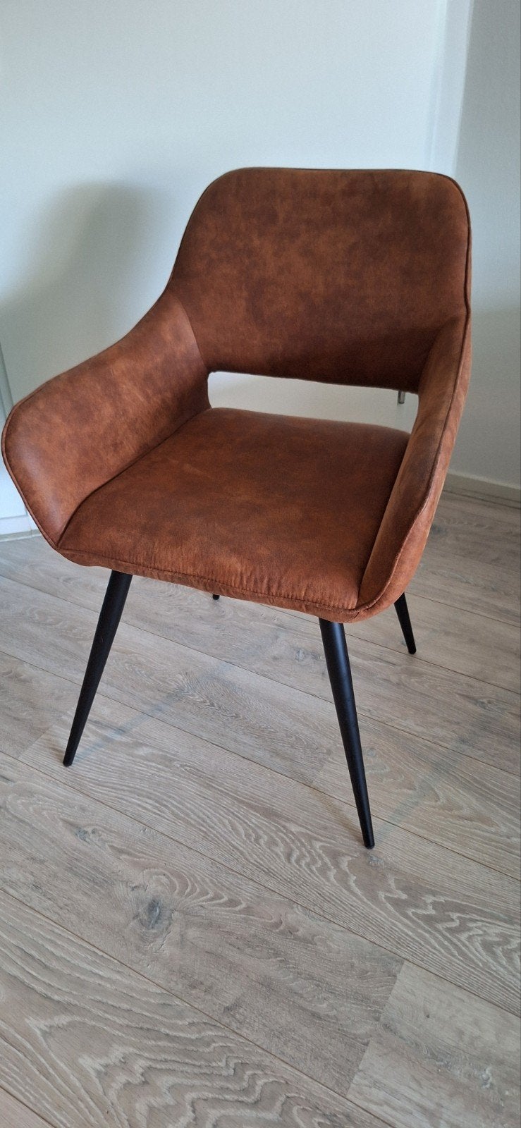 Woood eetkamerstoelen,  type Jelle  kleur cognac, 2 stuks., Ophalen, Zo goed als nieuw, Bruin, Twee