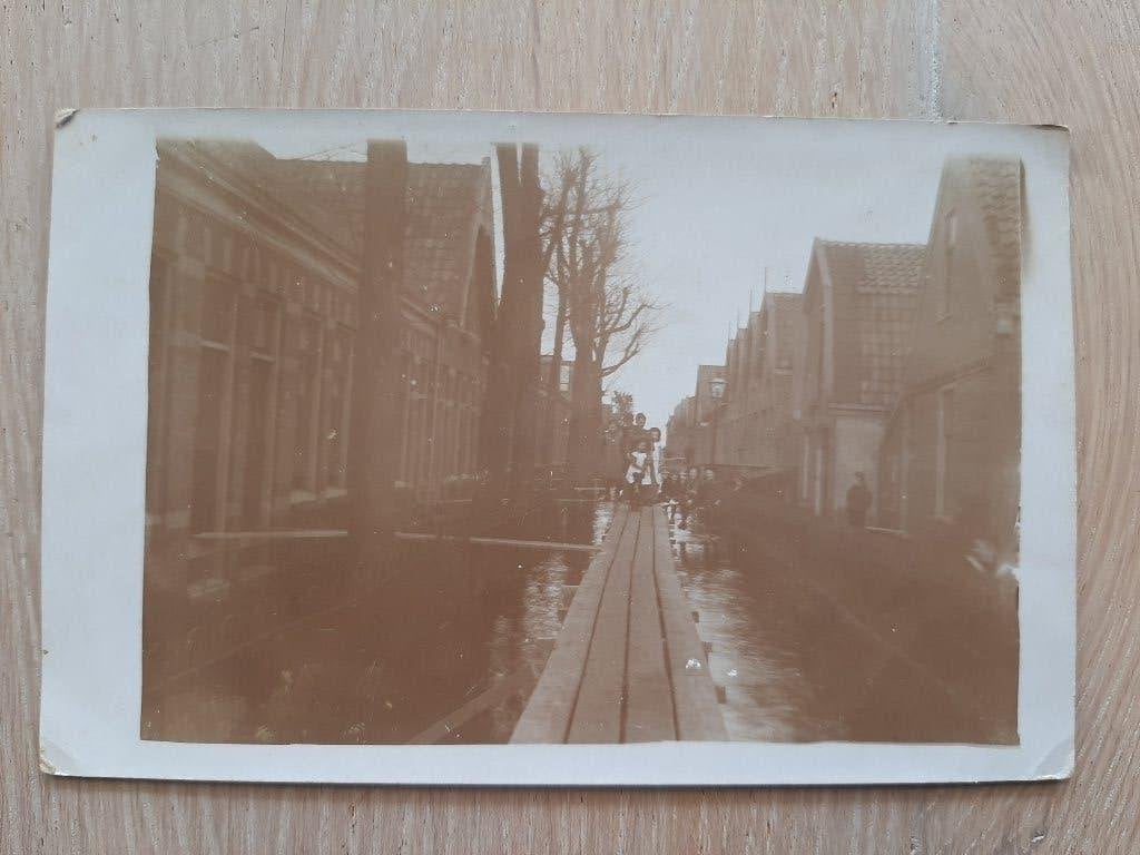 originele foto fotokaart Zaandam Lijnbaanstraat 1916 watersn, Ophalen of Verzenden, Voor 1920, Ongelopen, Noord-Holland